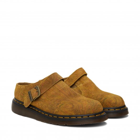 Isham Brown / Mustard Marbled Hairy Suede
