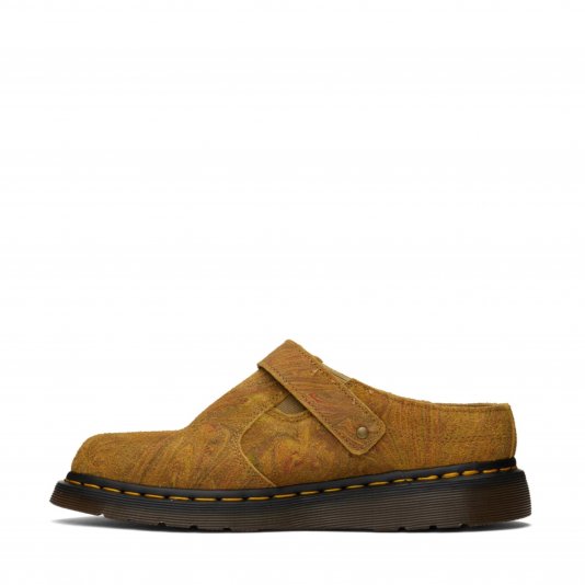 Isham Brown / Mustard Marbled Hairy Suede