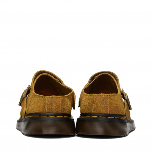 Isham Brown / Mustard Marbled Hairy Suede