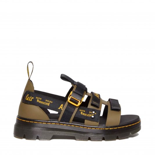 Pearson II Olive Lustre Coated Leather / Webbing