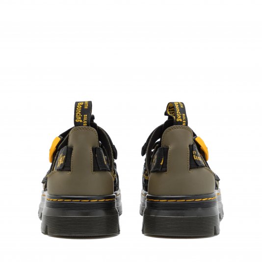 Pearson II Olive Lustre Coated Leather / Webbing