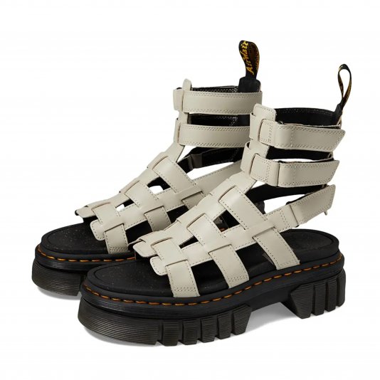 Ricki Platform Cobblestone Grey Nappa Lux