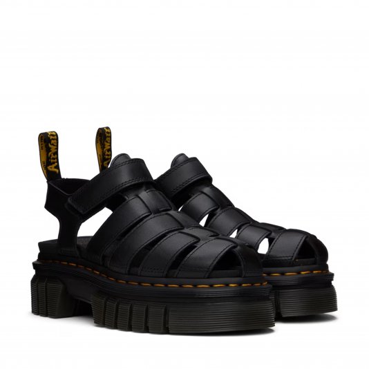 Ricki Platform Fisherman Black Nappa Lux