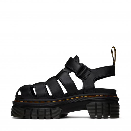 Ricki Platform Fisherman Black Nappa Lux