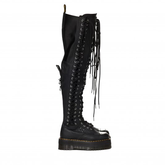 28-Eye Zip Extreme Max Toe Plate Knee High Black Virginia