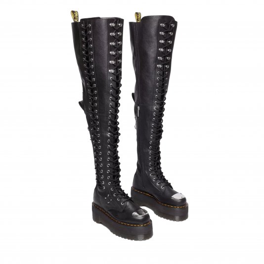 28-Eye Zip Extreme Max Toe Plate Knee High Black Virginia