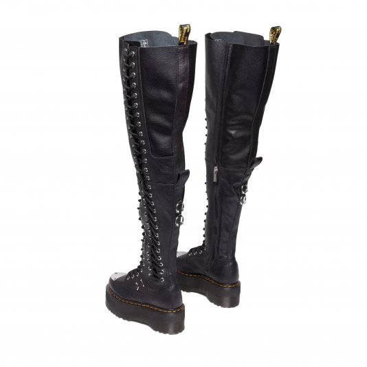 28-Eye Zip Extreme Max Toe Plate Knee High Black Virginia