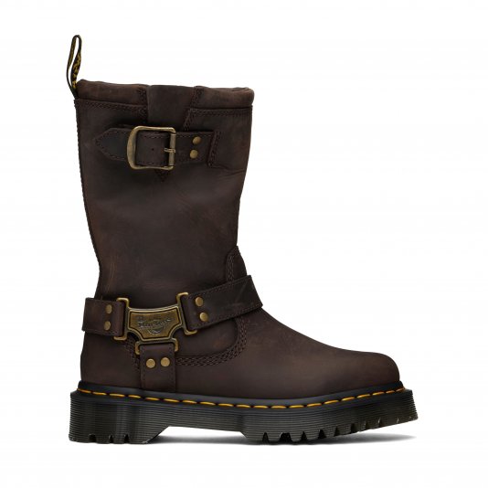 Anistone HI Bex Biker Dark Brown Burnished Waxy Pull Up WP