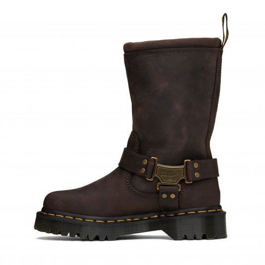 Anistone HI Bex Biker Dark Brown Burnished Waxy Pull Up WP