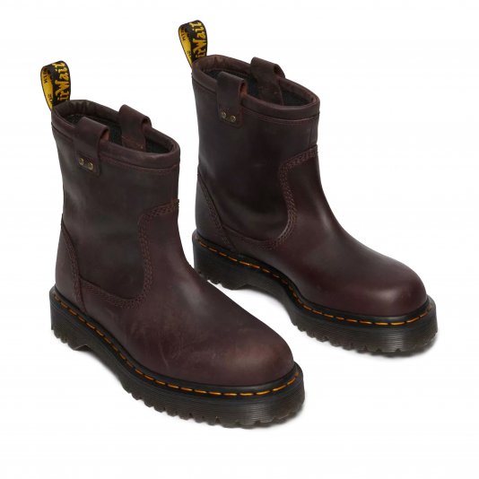 Anistone Lo Bex Biker Dark Brown Burnished Waxy Pull Up WP
