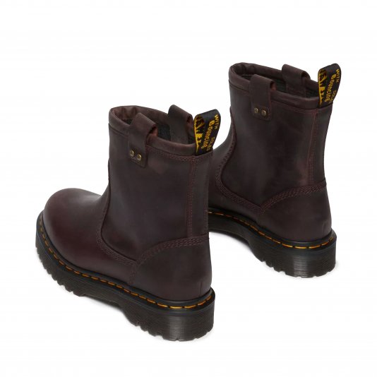 Anistone Lo Bex Biker Dark Brown Burnished Waxy Pull Up WP