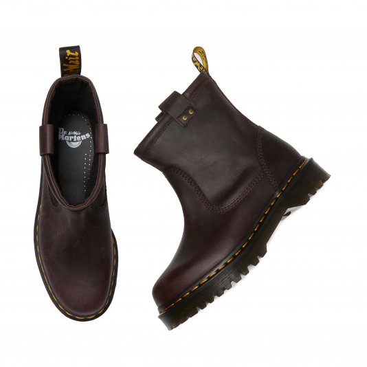 Anistone Lo Bex Biker Dark Brown Burnished Waxy Pull Up WP