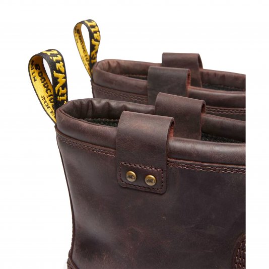 Anistone Lo Bex Biker Dark Brown Burnished Waxy Pull Up WP