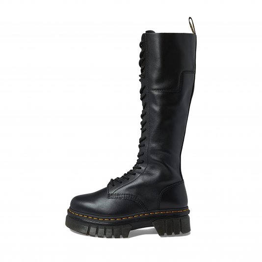 Boots Audrick Platform Knee High Black Nappa Lux