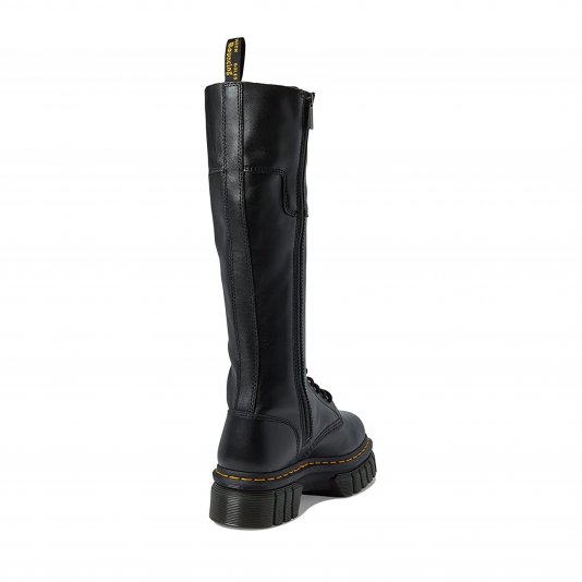 Boots Audrick Platform Knee High Black Nappa Lux