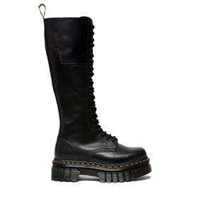 Boots Audrick Platform Knee High Black Nappa Lux