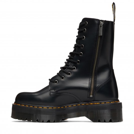 Jadon Zip HI Black Polished Smooth