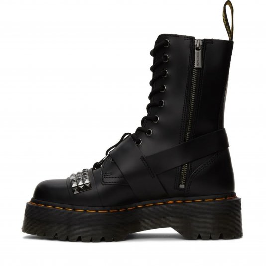 Jadon Zip HI Stud Black Smooth