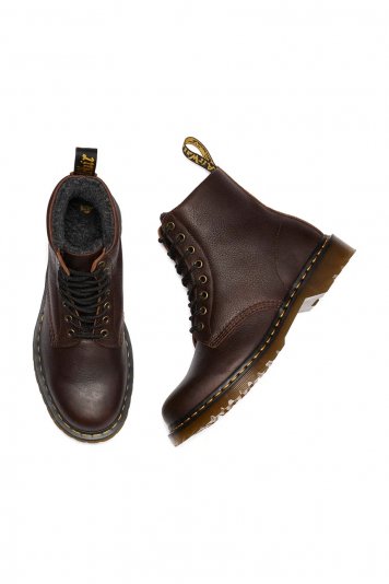 1460 Fleece Lined Dark Brown Grizzly