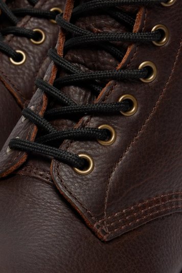 1460 Fleece Lined Dark Brown Grizzly