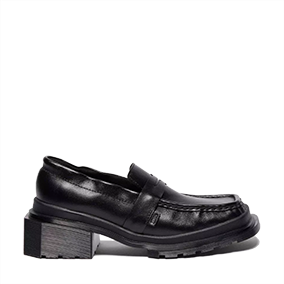 Loafers Maybole Square Toe Black Milled Gloss