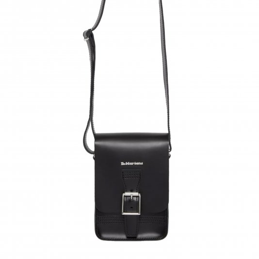 Vertical Crossbody Bag Black Kyiv / Smooth