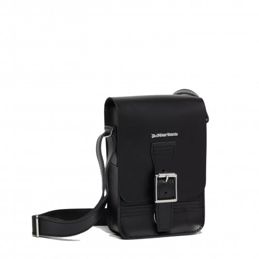 Vertical Crossbody Bag Black Kyiv / Smooth