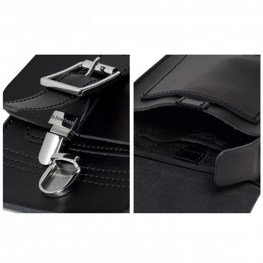 Vertical Crossbody Bag Black Kyiv / Smooth