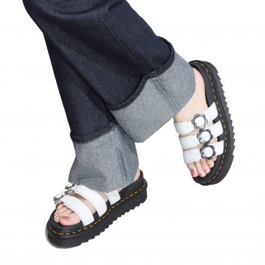 Blaire Slide Flower White Hydro