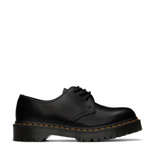 1461 Bex Squared Toe Black Polished Smooth
