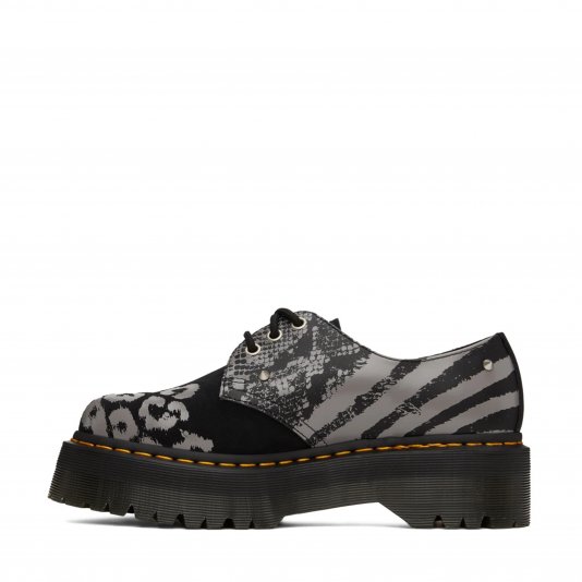 1461 Platform Animal Clash Black / Grey Backhand / Suede