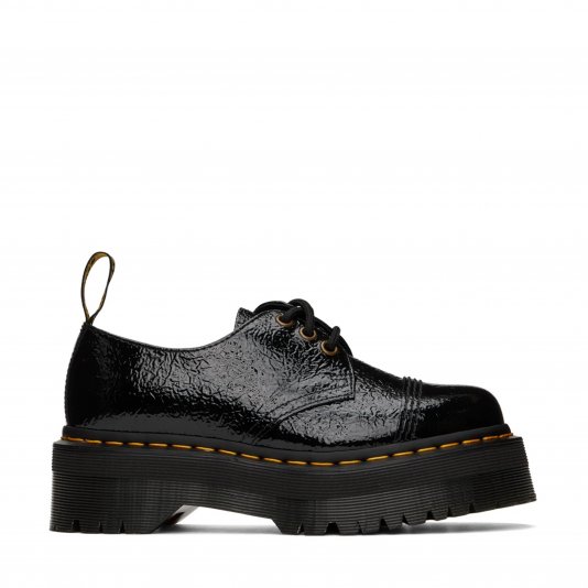1461 Platform Black Distressed Patent