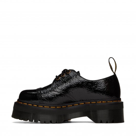 1461 Platform Black Distressed Patent
