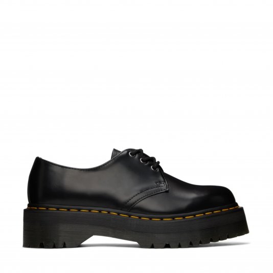 1461 Platform Black Polished Smooth