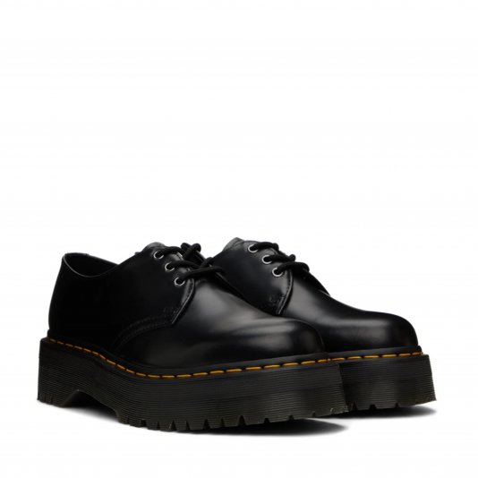 1461 Platform Black Polished Smooth