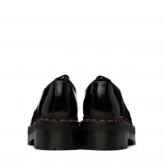 1461 Platform Squared Toe Black Polished Smooth