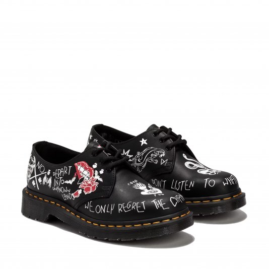 1461 Rebel Black / Multi CUSTOM Chaos Backhand