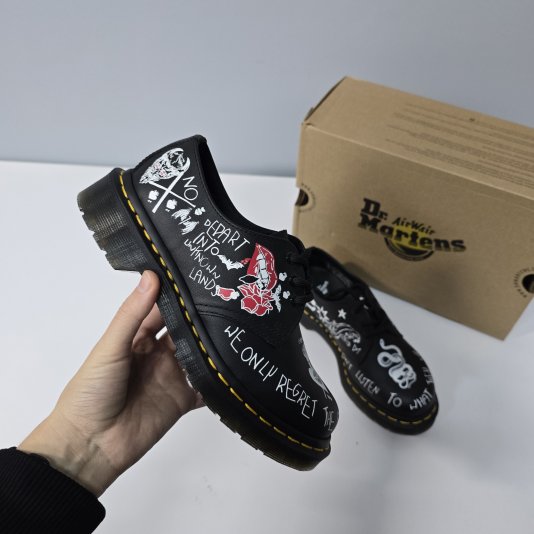 1461 Rebel Black / Multi CUSTOM Chaos Backhand