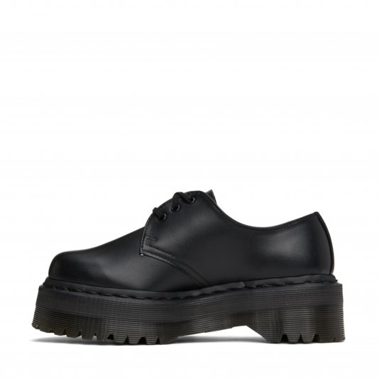 1461 Vegan Platform Mono Black Felix Rub Off