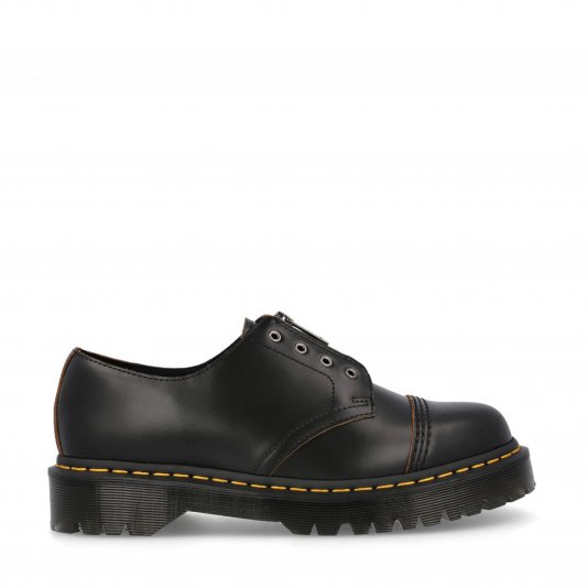 Smiths Bex Zip Laceless Black Vintage Smooth