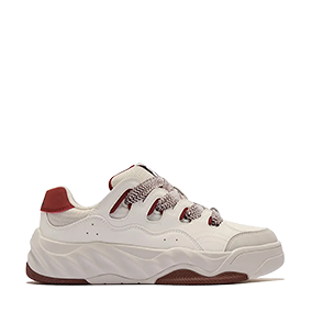 Steamed Buns Cream White/Dark Red