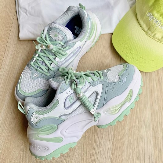 Eva White/Creamy Green