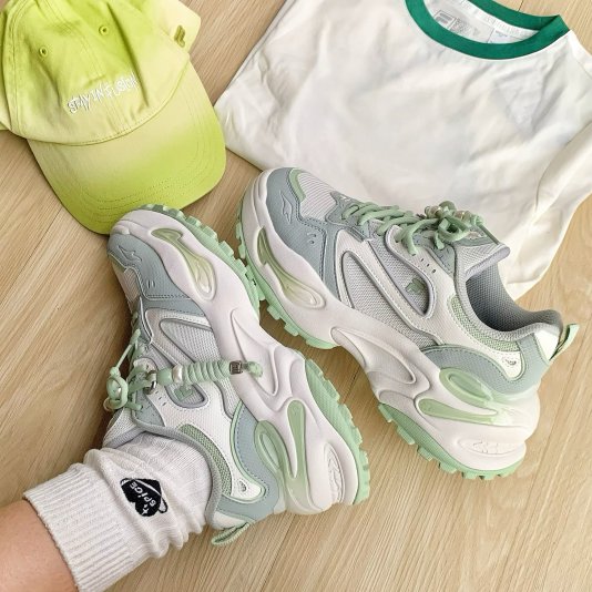 Eva White/Creamy Green