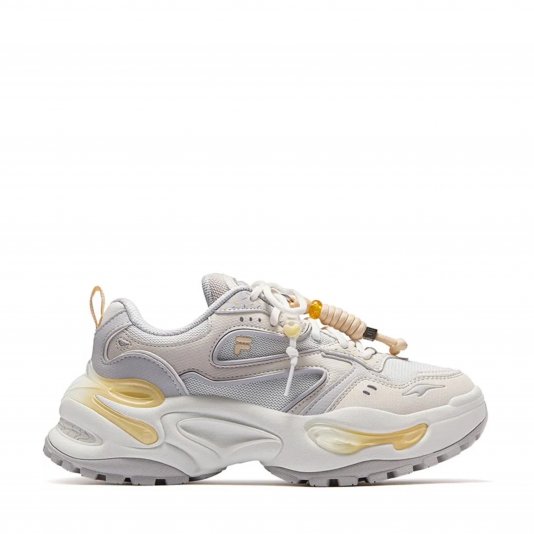 Eva White Agate Gray/Scroll Brown