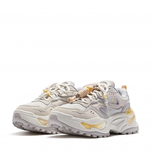Eva White Agate Gray/Scroll Brown