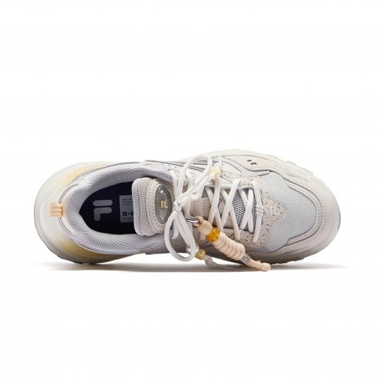 Eva White Agate Gray/Scroll Brown