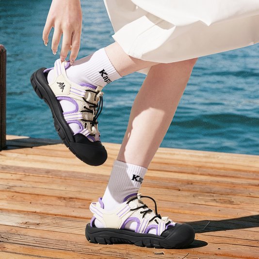 Poco Openwork Beige/Purple/Black