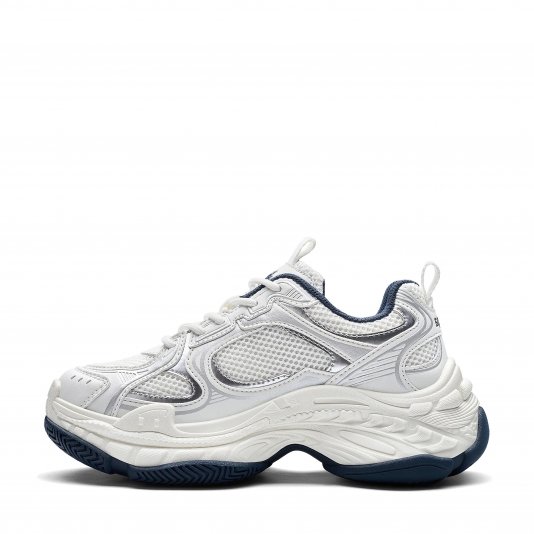Wavy Surge White/Navy Blue/Silver