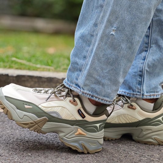 CF Qianxingce 3.0 Oatmeal Gray/Off White/Dark Moss Green