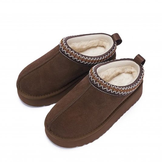 Hug Mules Platform Coffee Brown